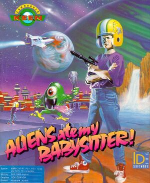 Commander Keen in Aliens Ate My Baby Sitter! cover