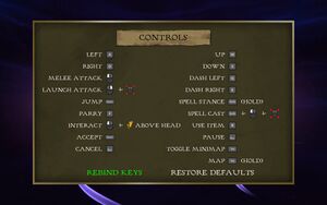 Keyboard and mouse controls.