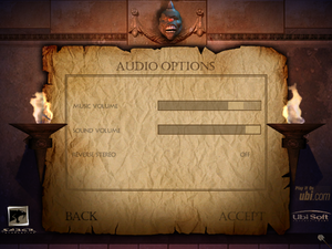 Audio options.