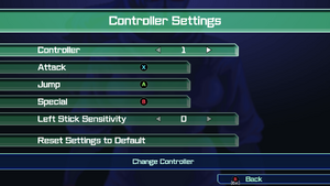 Controller settings