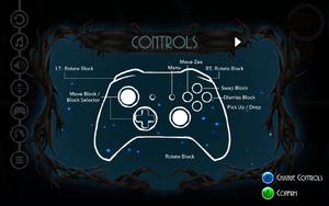 In-game controller layout settings.