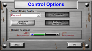 Controls settings.