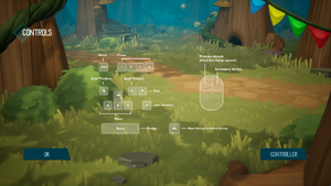 In-game keyboard and mouse controls.