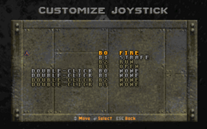 In-game joystick button map settings.