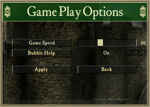 In-game general settings (Stronghold HD).