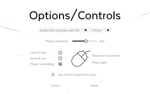 Controls for using the mouse for movement.