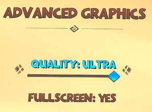 Advanced graphics settings