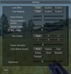 In-game game settings continued.