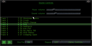 In-game audio settings menu