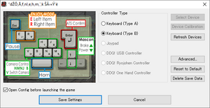 Keyboard controls - Type B (translated launcher).