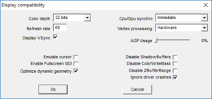 Display compatibility settings