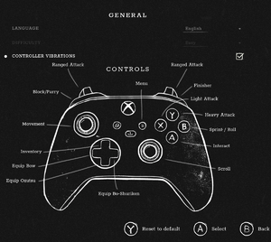 Gameplay and controller settings