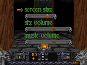 In-game video/audio settings.