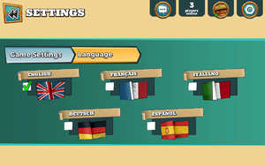 In-game language selection.