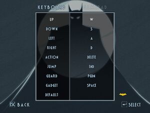 Keyboard remapping menu.