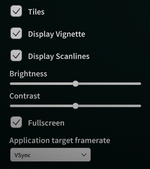 Display options (from General Settings).
