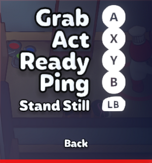 In‐game controls menu