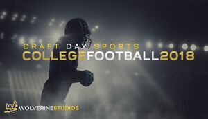 Draft Day Sports: College Football 2018 cover