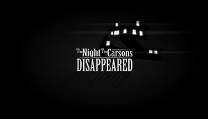 The Night The Carsons Disappeared cover