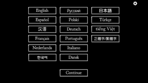 In-game language menu.