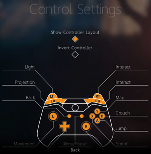 In-game controller layout menu