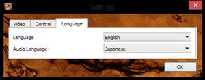 Launcher language settings.