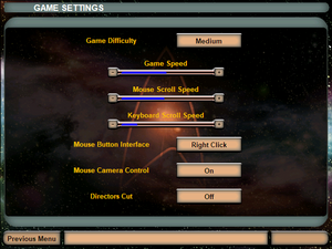 General game settings