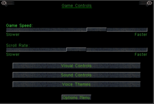 In-game general settings menu
