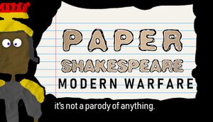 Paper Shakespeare: Modern Warfare cover