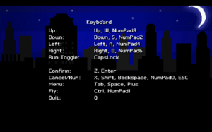 In-game key map settings.