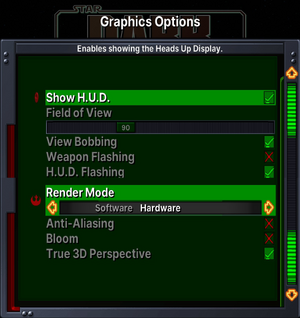 Graphics options