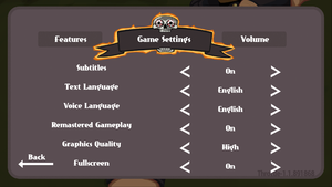 In-game game settings