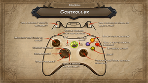The gamepad layout for Orcs Must Die!