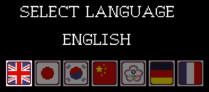 In-game language selection.