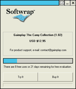 Softwrap Trial message
