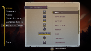 In-game keyboard rebinding menu
