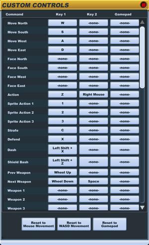 In-game key/button map settings.