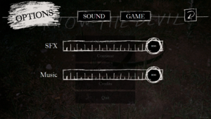 In-game sound options.