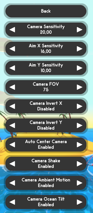 Camera settings