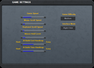 General game settings