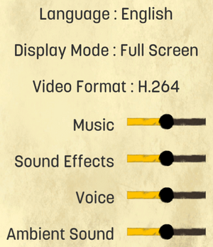 General settings. The video format options are H.264 and VP8.