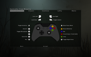 In-game controller layout settings