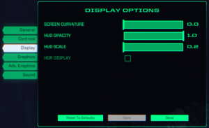 Display settings.