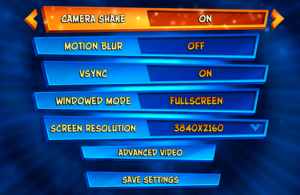 Display and graphics settings