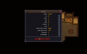 In-game controls menu (1/2).