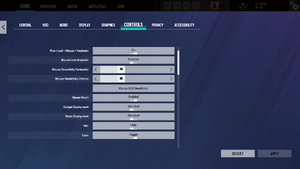 In-game controls settings (1/4).
