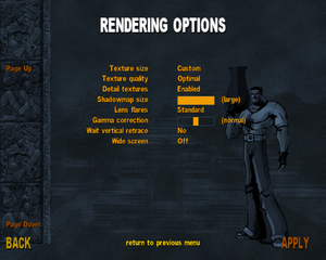 In-game general rendering settings.