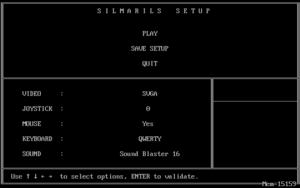 Setup settings (DOS).
