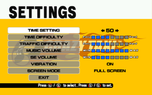 General settings from in-game Options menu.