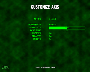 In-game axis settings.